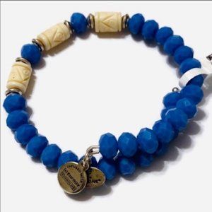 Alex and Ani Deep Sea Wrap Bangle Bracelet; Blue